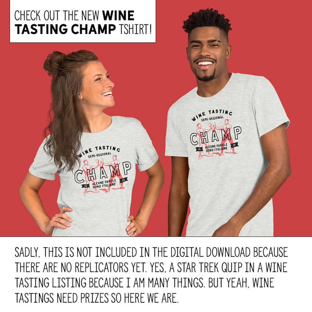 Funny Wine Tasting Cards: Bachelorette, Birthday, Girls Weekend (Digital Download)