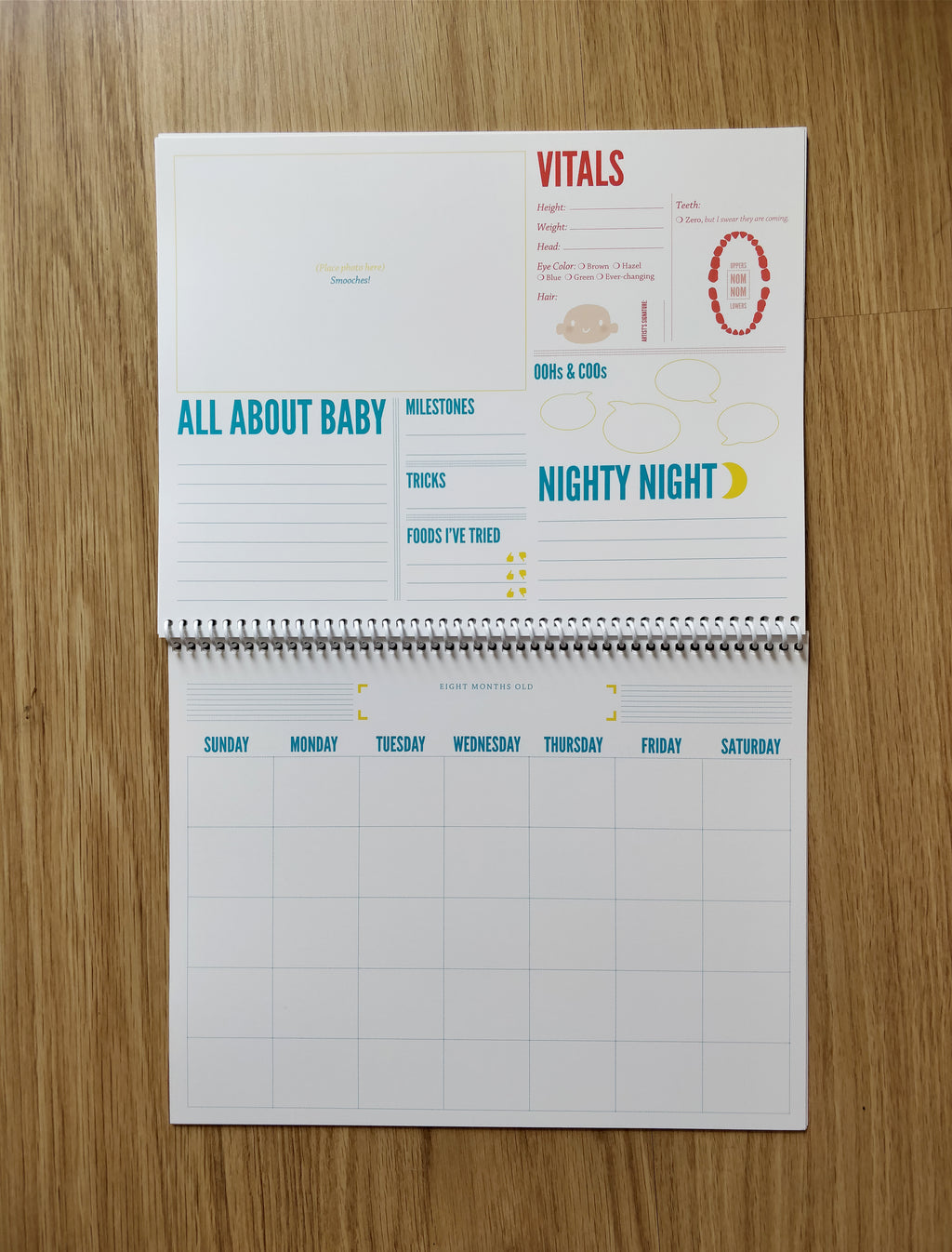 Baby's First Year Calendar: Undated 13-Month Memory Book