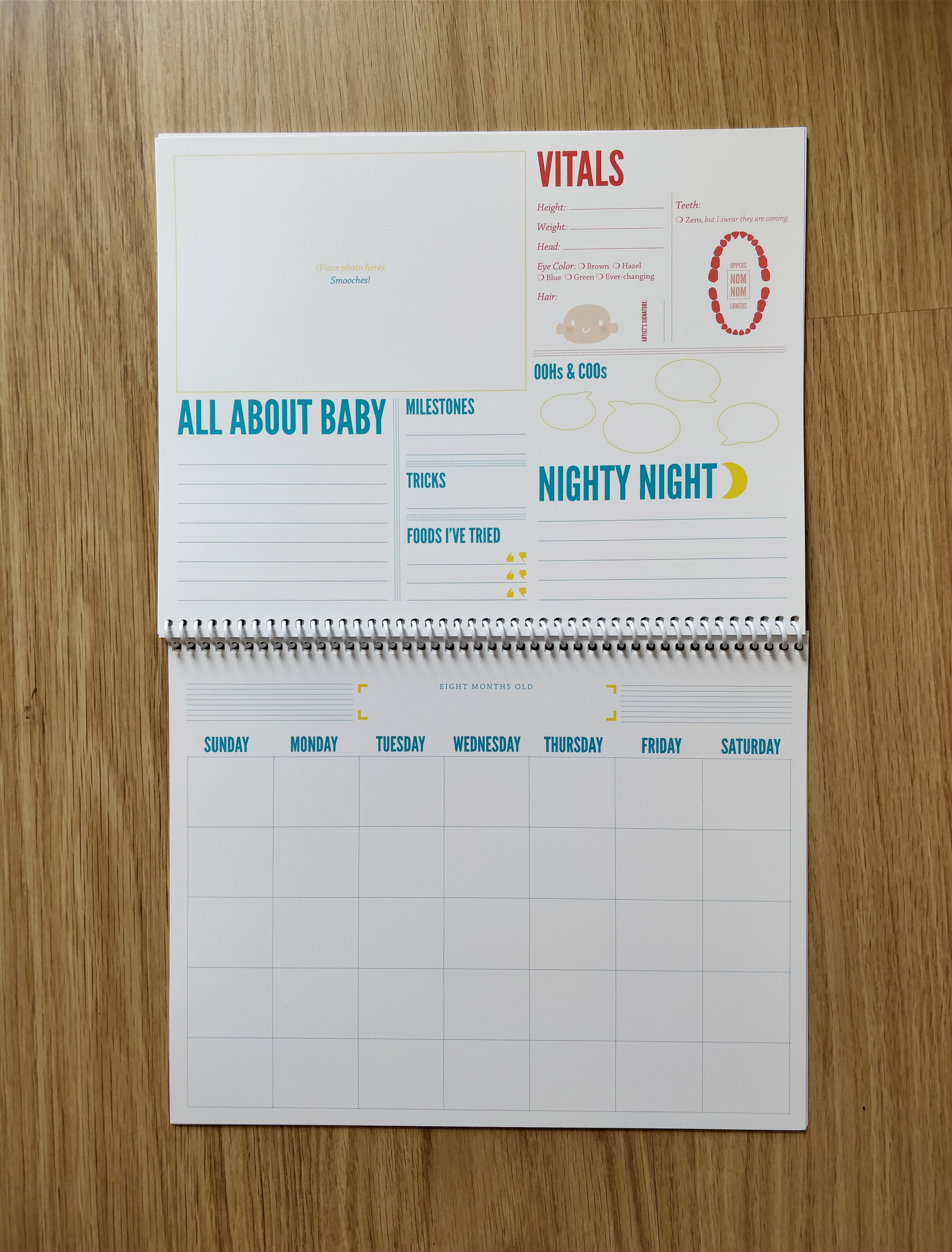 Baby's First Year Calendar: Undated 13-Month Memory Book