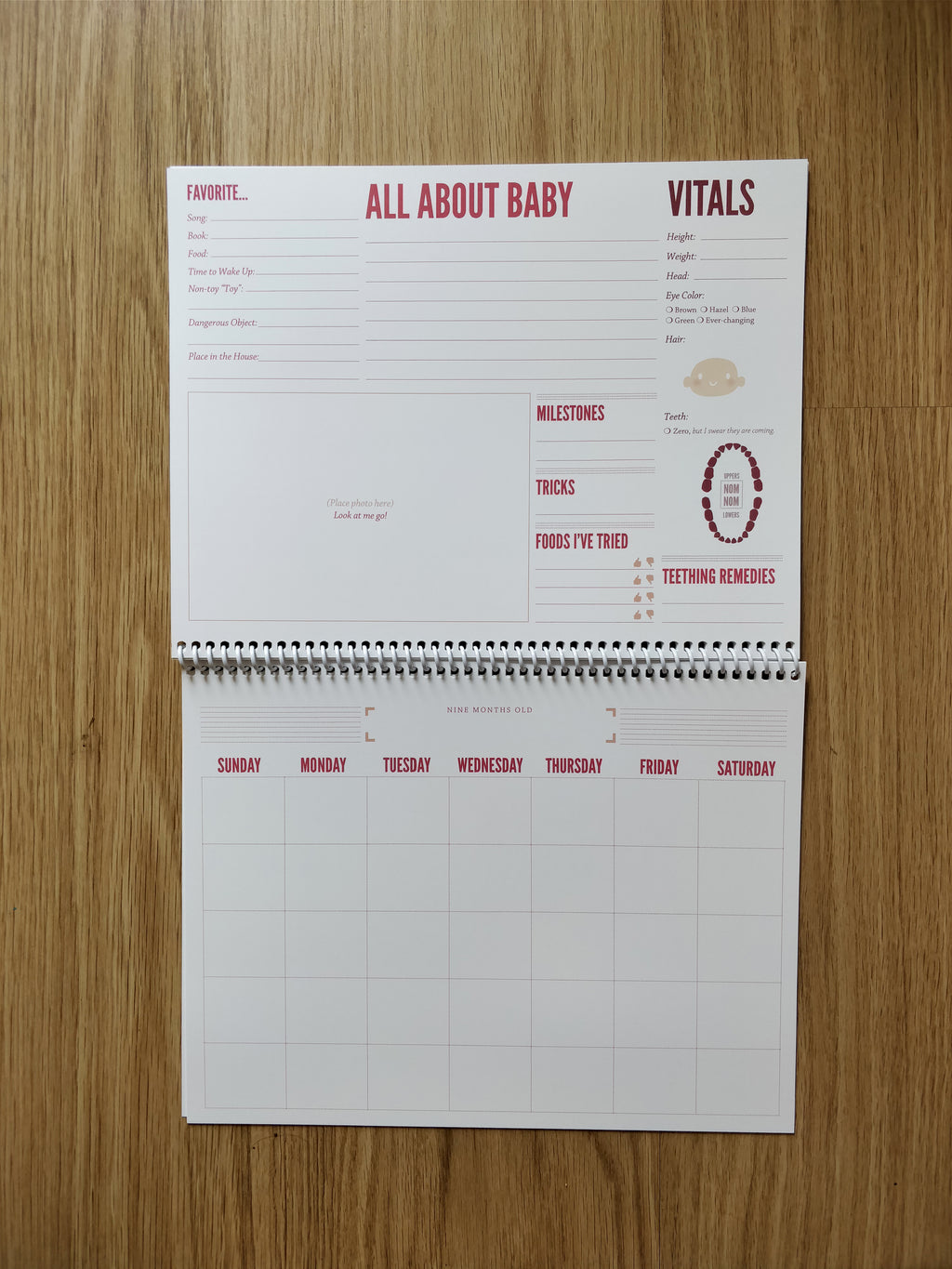 Baby's First Annual Report PINK! Edition: An Undated 13-Month Calendar