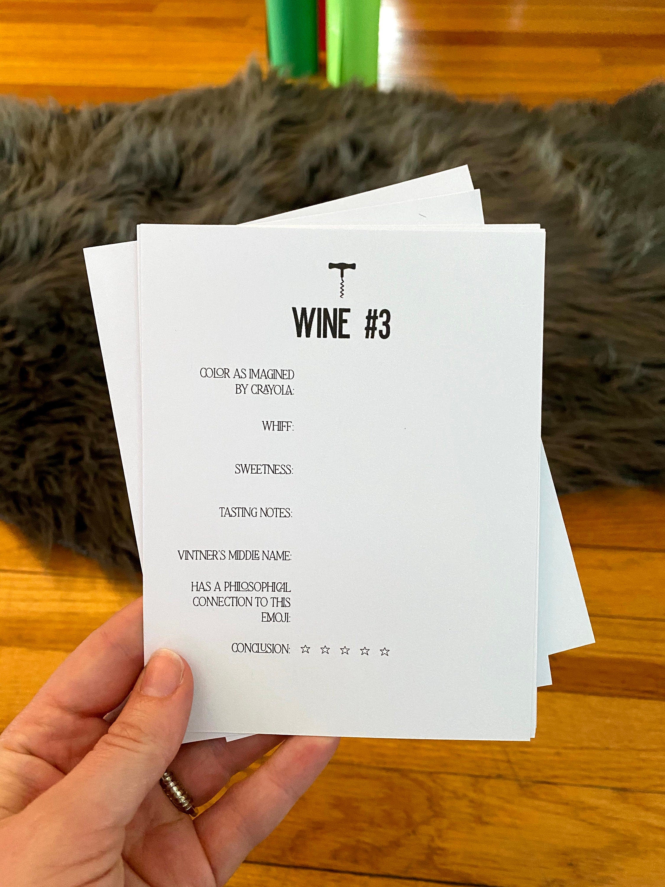 Funny Wine Tasting Cards: Bachelorette, Birthday, Girls Weekend (Digital Download)