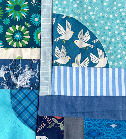Crystal Blue Persuasion. Quilt Block