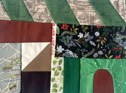 The First Step is a Doozy. Quilt Block