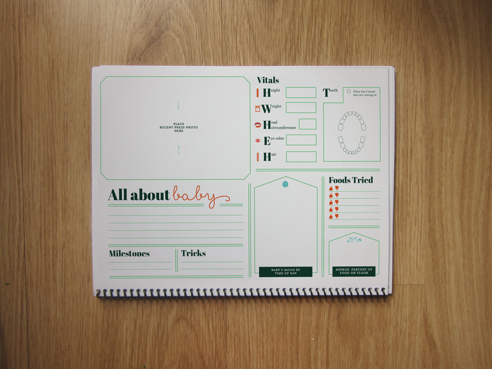 The Story of You: An undated 13 month keepsake calendar for baby.