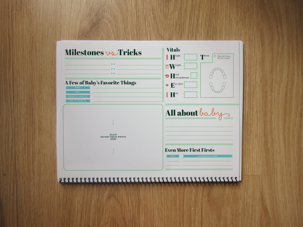 The Story of You: An undated 13 month keepsake calendar for baby.