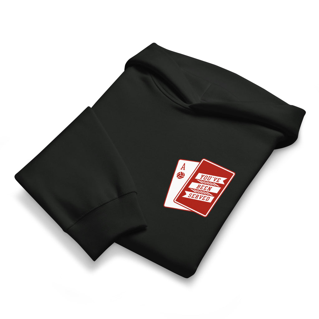 You've Been Served Volleyball Hoodie Folded Black